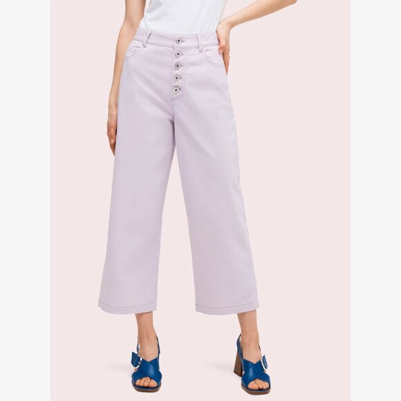 Kate Spade Frozen Lilac Button Front Pant - Picture 2 of 8